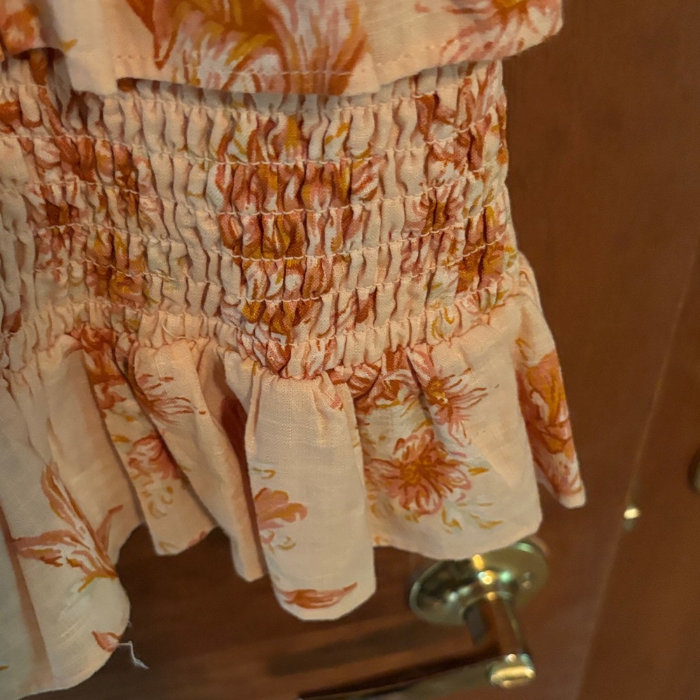Sabo Skirt Orange Floral Mini Dress - Picture 5 of 6